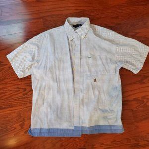Tommy Hilfiger Men's Short Sleeve Button Down Multicolor Plaid XL
